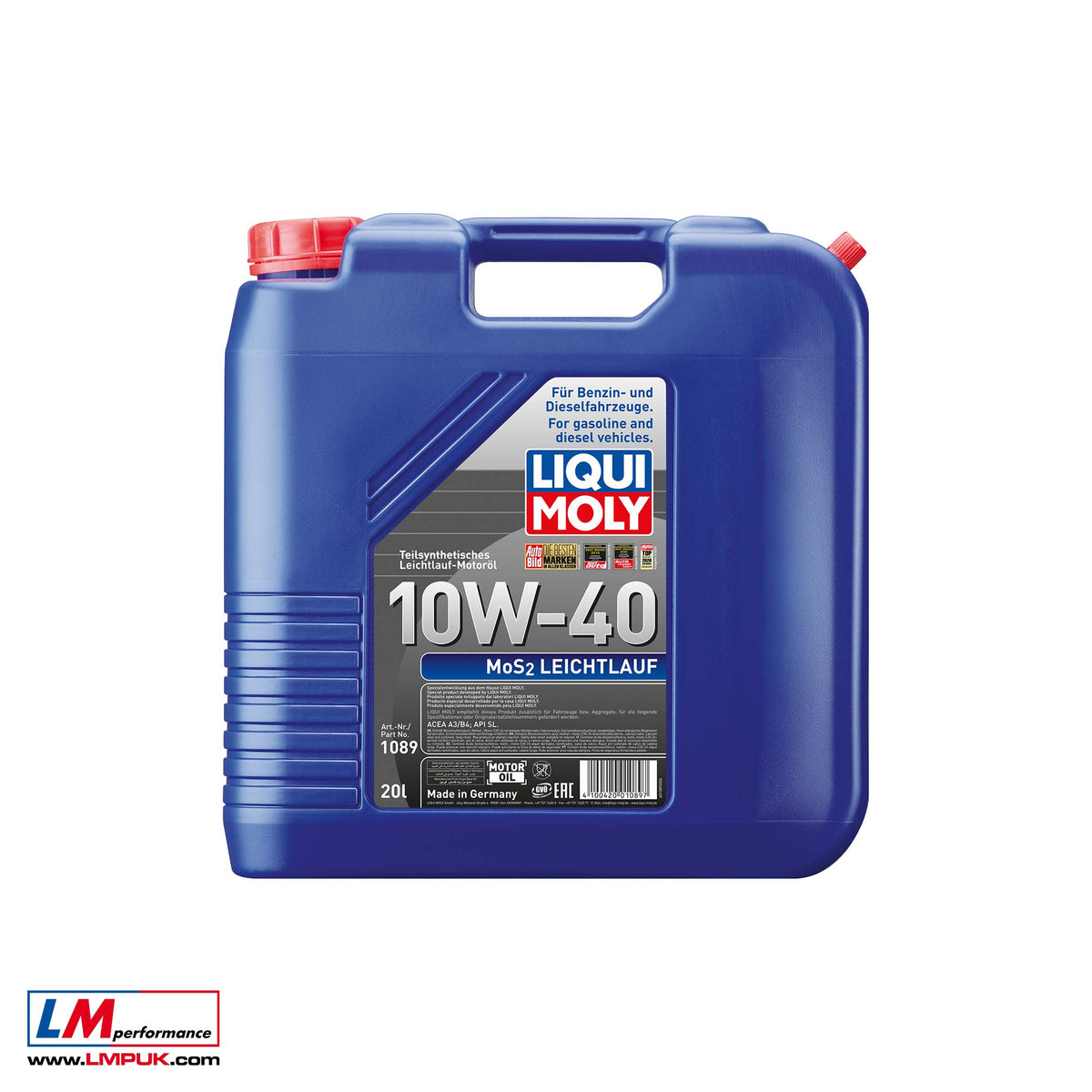 Liqui Moly Motor-Öl Mos2-Leichtlauf 10W-40 5 L, 5L