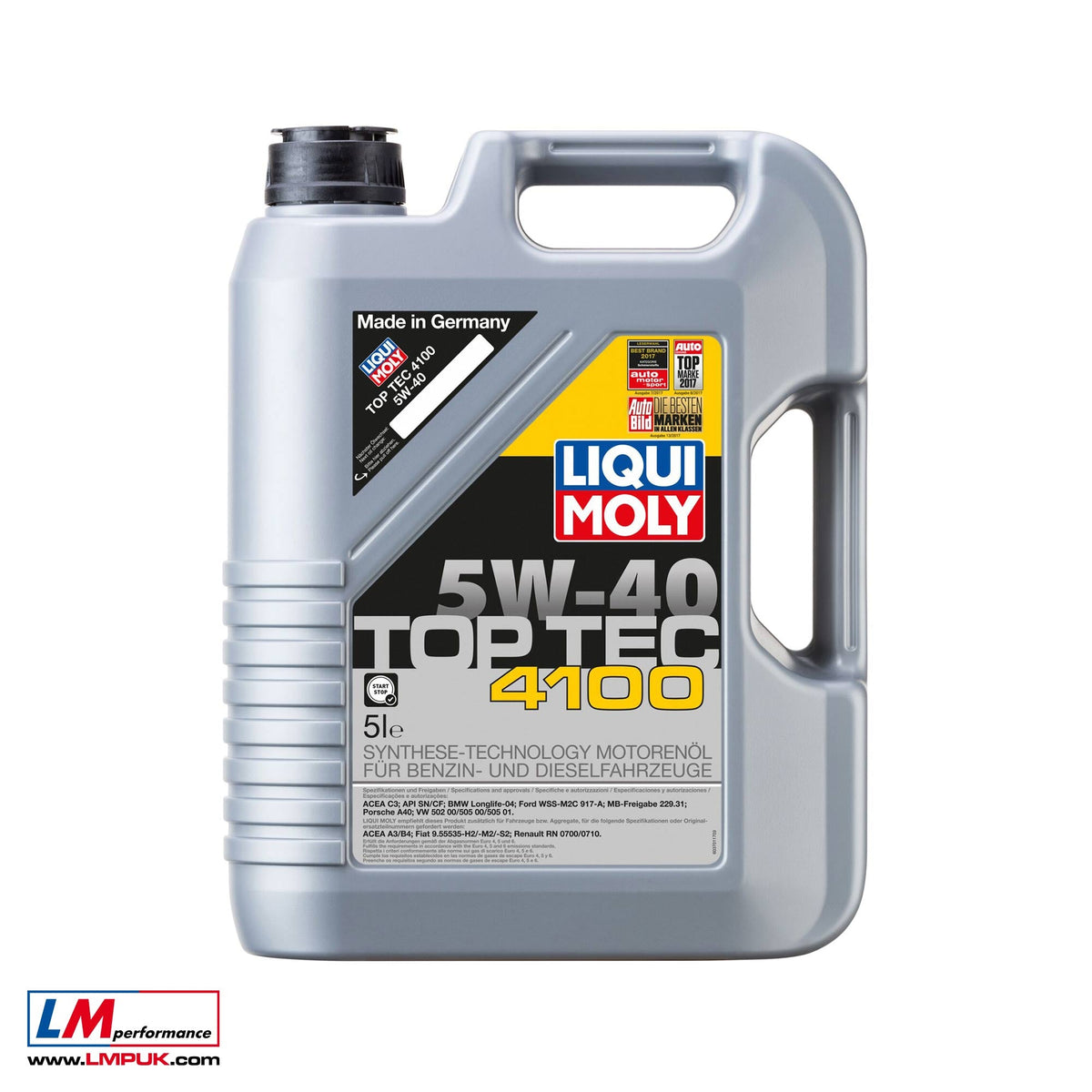 nyse Forstad forskellige Top Tec 4100 5W-40 Engine Oil by LIQUI MOLY – LM Performance