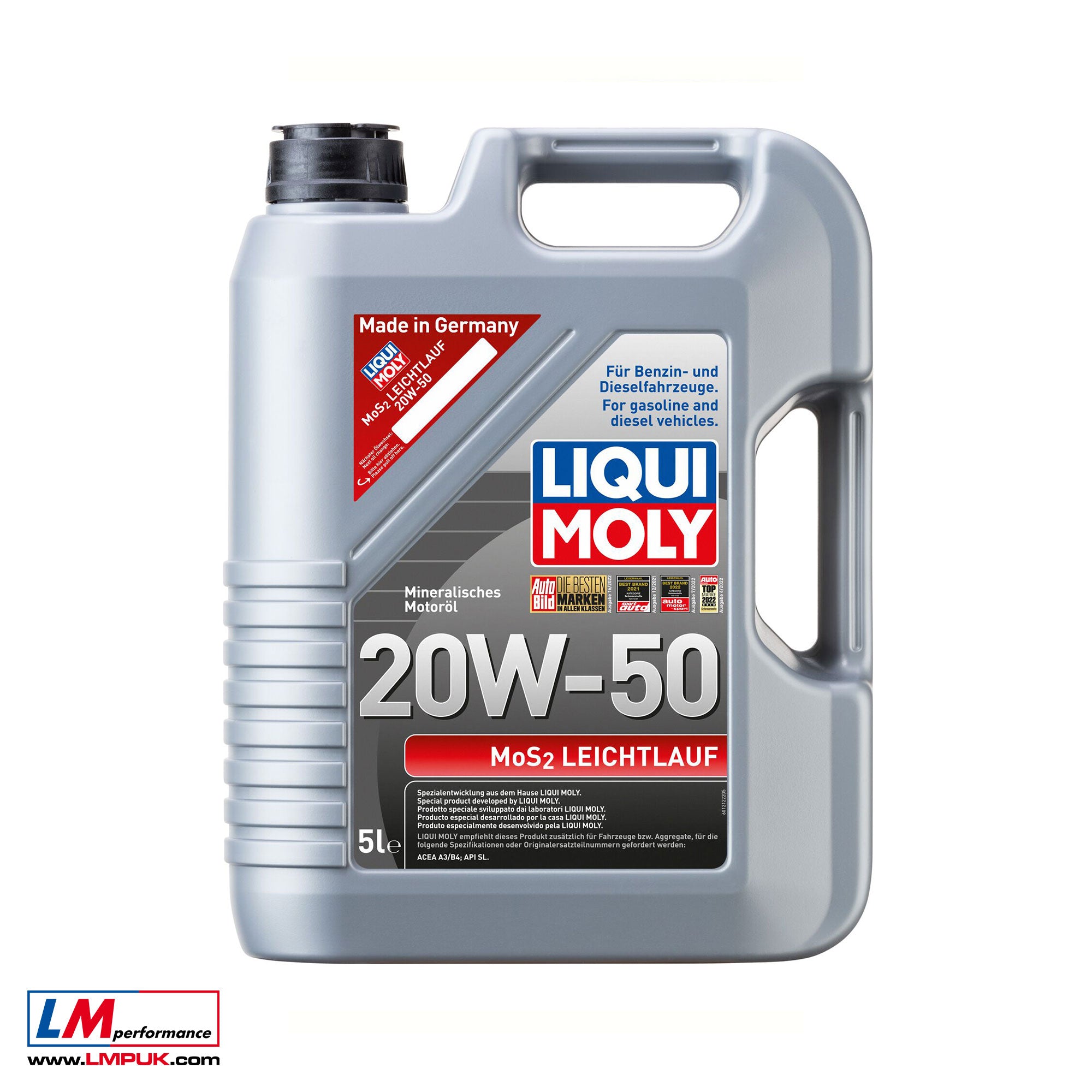 LIQUI MOLY 300mL MoS2 Anti-Friction Engine Treatment 